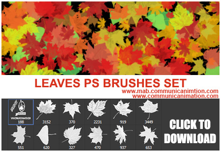 leaves brushes ps set