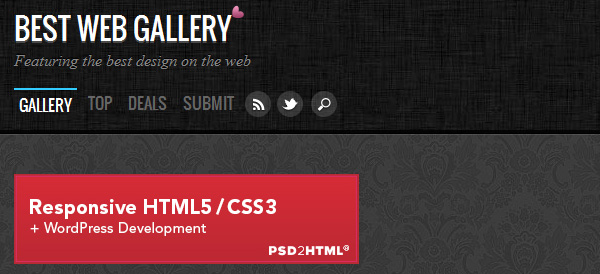 best web gallery css html